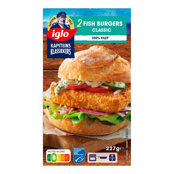 Iglo fish burgers classic voorkant