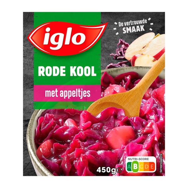 Iglo rode kool met appeltjes voorkant
