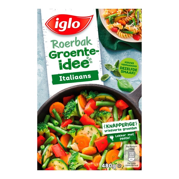 Iglo roerbakgroente italiaans voorkant