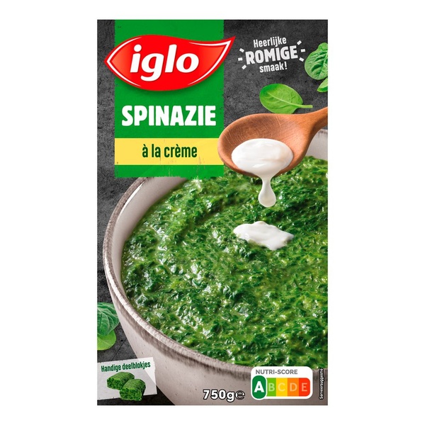 Iglo spinazie a la  crème 750 gram voorkant