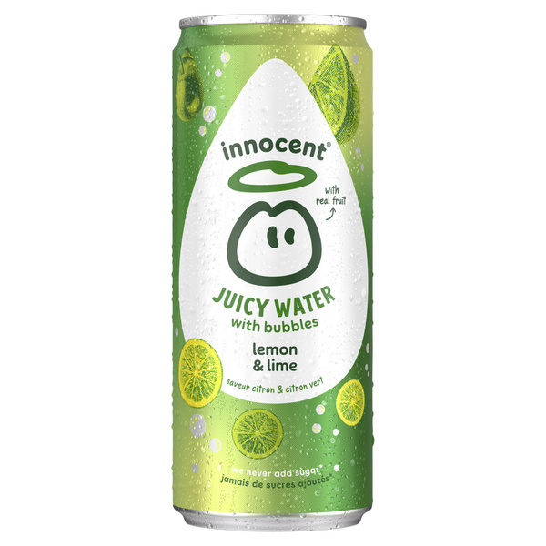 Innocent Juicy water Bubbles lemon & lime voorkant