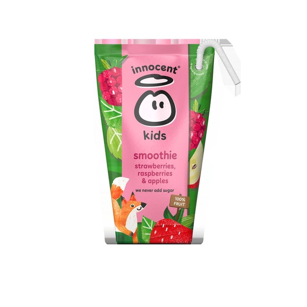 Innocent kids smoothie strawberry raspberry voorkant