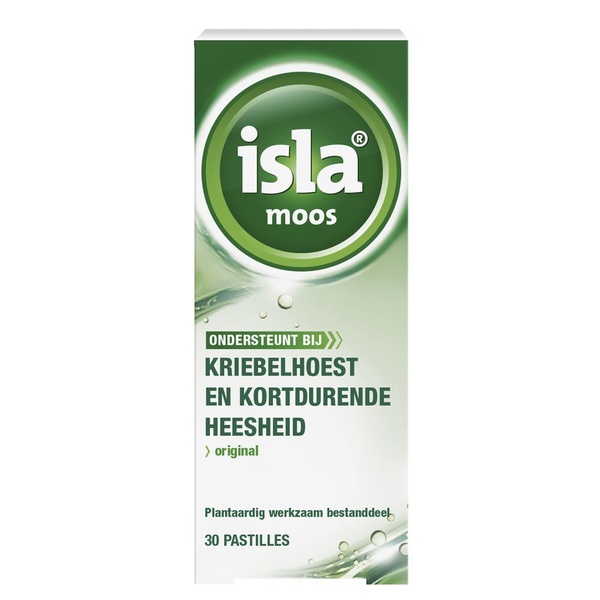 Isla moos keelpastilles original voorkant