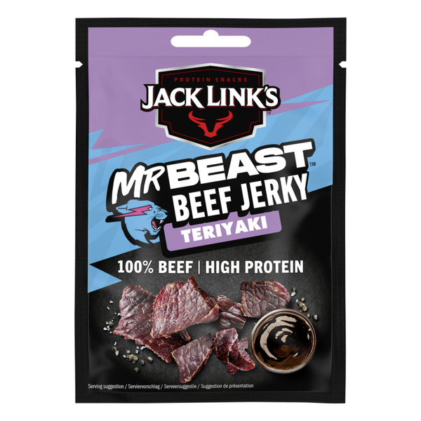 Jack Links Jack Links Beef Jerky Teriyaki 40 gram voorkant