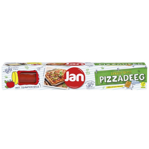 Jan pizzadeeg en tomatensaus
