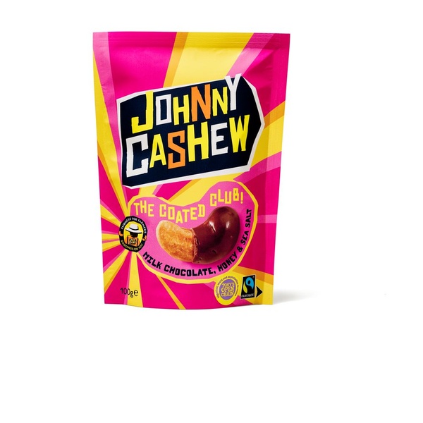 Johnny Cashew chocolate honey sea salt voorkant