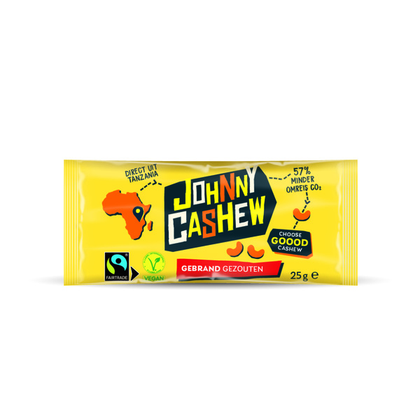 Johnny Cashew Johnny Cashew Nootjes Gebrand en gezouten voorkant