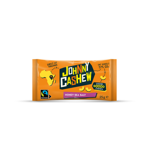 Johnny Cashew Johnny Cashew Nootjes Honing Zeezout voorkant
