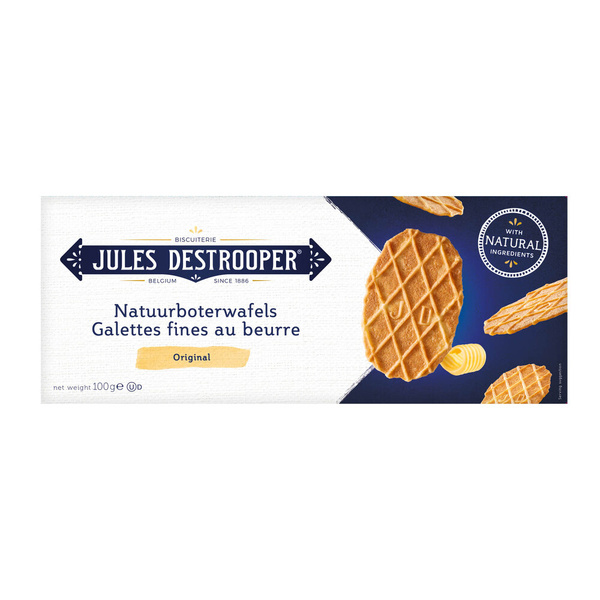 Jules Destrooper Jules Destrooper Wafels Natuurboter voorkant