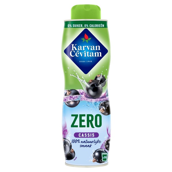 Karvan Cevitam siroop 0% cassis voorkant