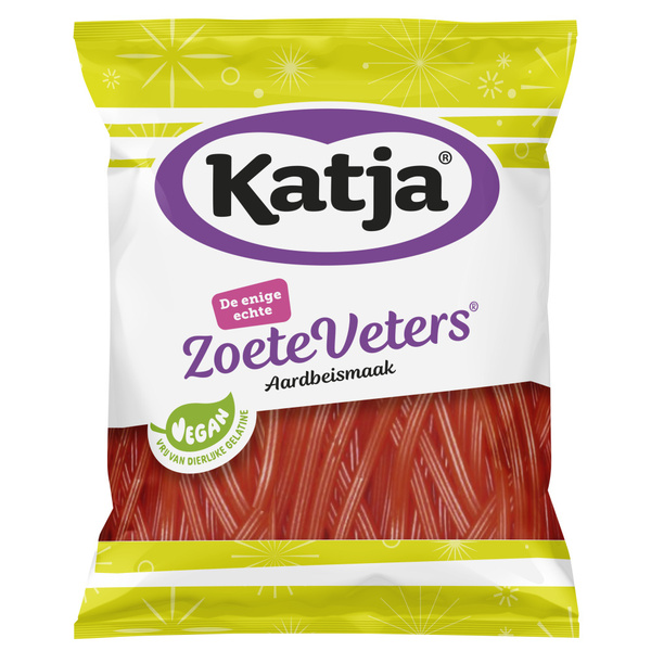 Katja Katja Zoete Veters Aardbeismaak 125gr voorkant