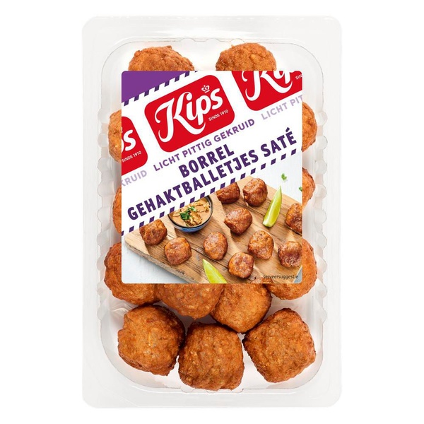 Kips Gehaktballetjes saté achterkant