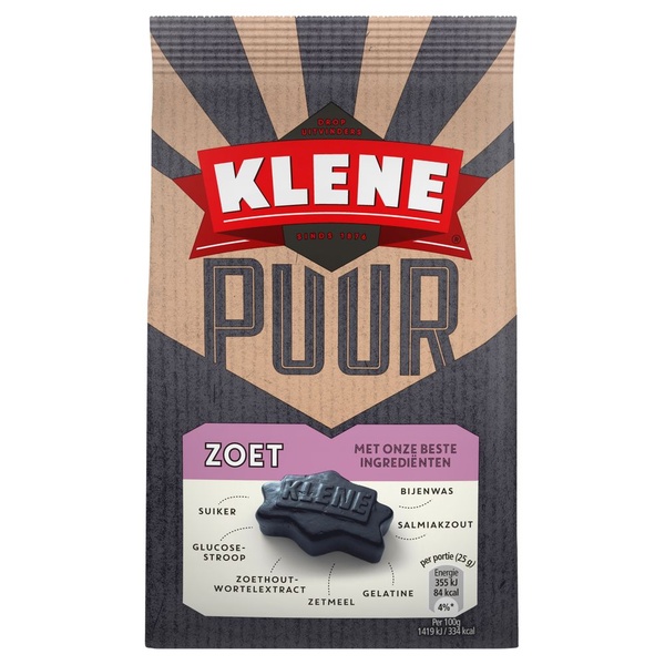 Klene drop puur zoet achterkant