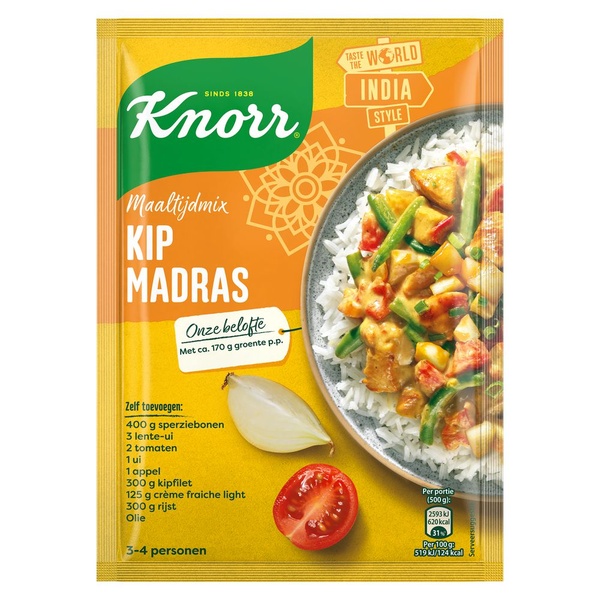 Knorr maaltijdmix chicken madras voorkant