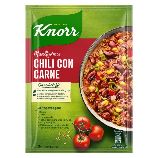 Knorr maaltijdmix chili con carne voorkant