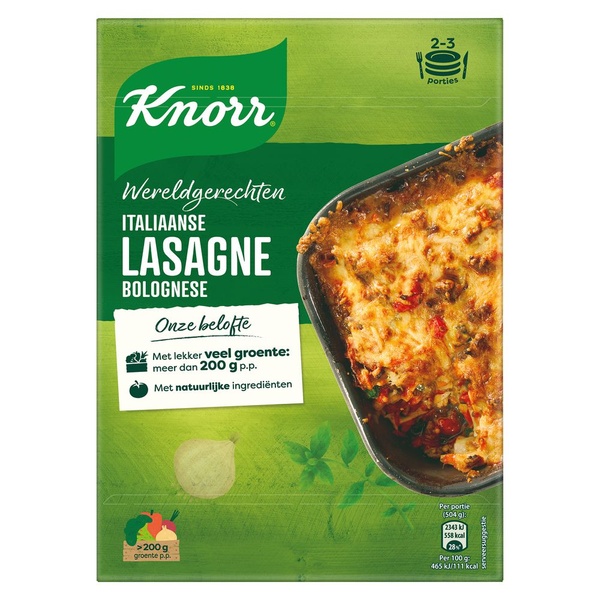 Knorr wereldgerechten Italiaanse lasagne bolognese voorkant