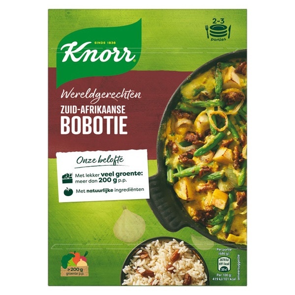 Knorr wereldgerechten Zuid Afrikaanse bobotie voorkant