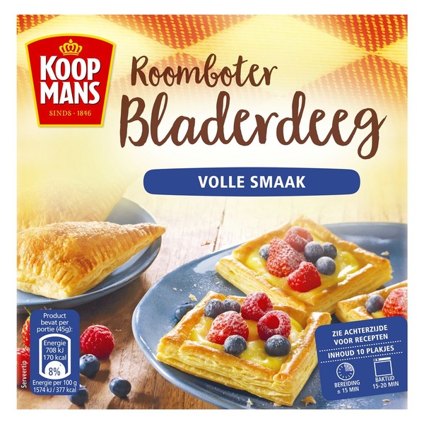 Koopmans bladerdeeg Roomboter voorkant