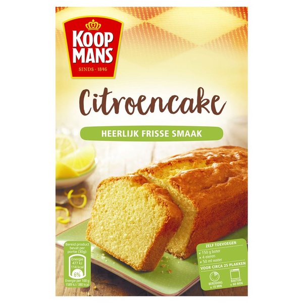 Koopmans mix citroencake voorkant