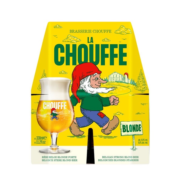 La Chouffe Bier achterkant