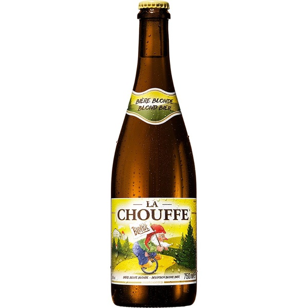 La Chouffe blonde achterkant