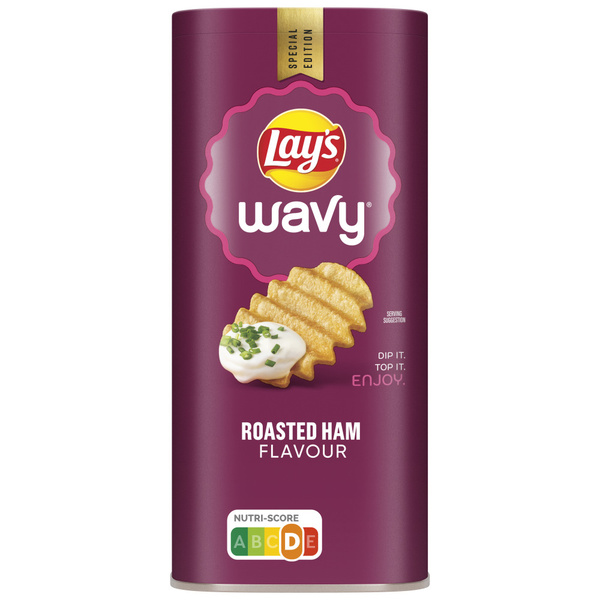 Lay's Lay's Chips Wavy Roasted Ham Snackbox voorkant
