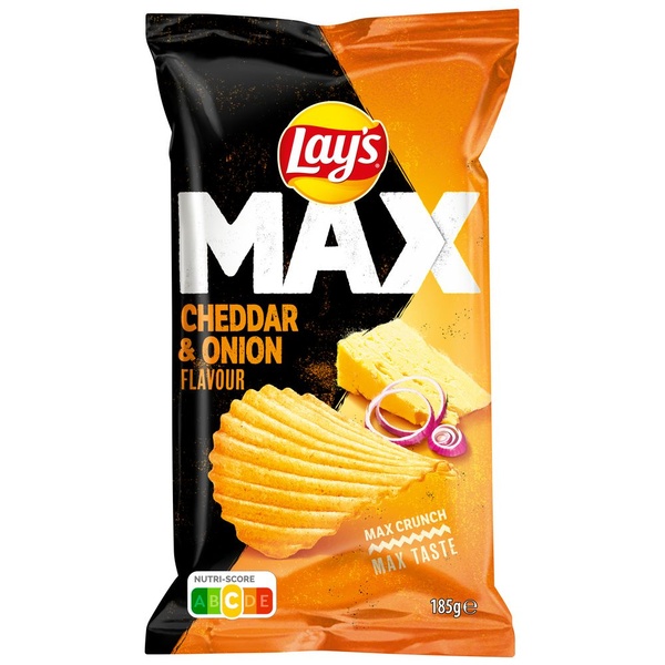 Lay's max cheddar & onion voorkant