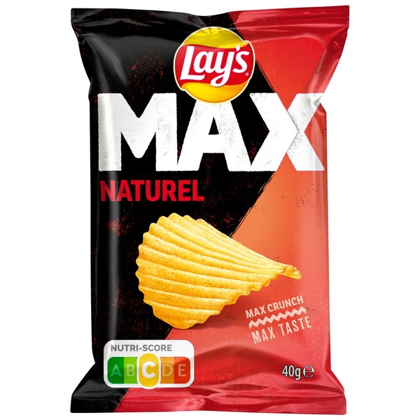 Lay's max naturel 40 gram voorkant
