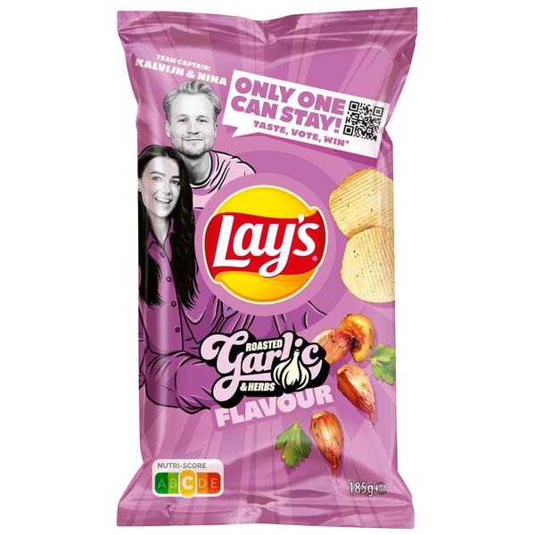 Lay's max roasted garlic & herbs voorkant