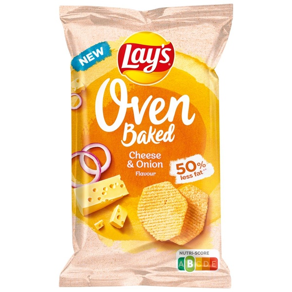 Lay's oven baked cheese & onion voorkant