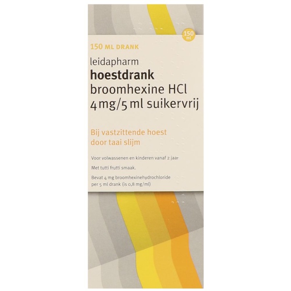 Leidapharm hoestdrank broomhexine voorkant