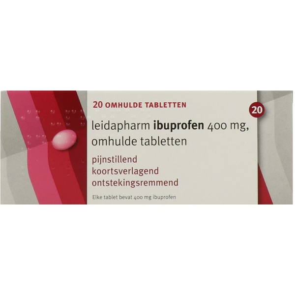 Leidapharm ibuprofen 400mg voorkant