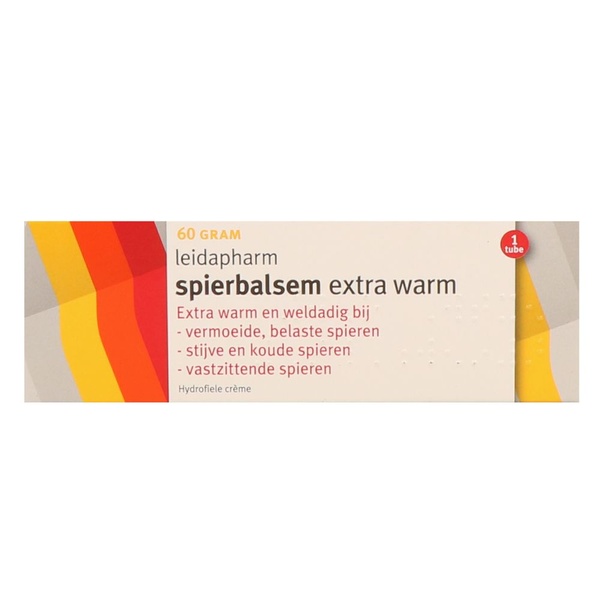 Leidapharm spierbalsem extra warm voorkant