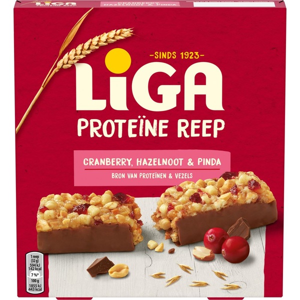 Liga proteinereep cranberry voorkant