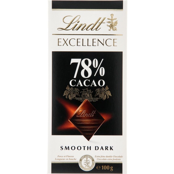 Lindt excellence puur 78% voorkant
