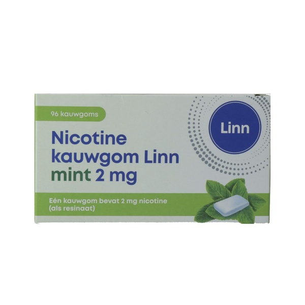 Linn nicotine kauwgom mint voorkant