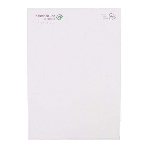 Lokaal Envelop A4 ZV Port Betaald voorkant