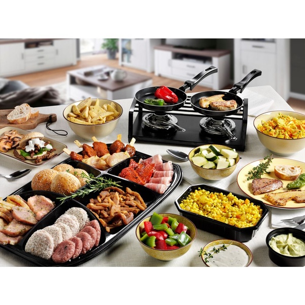 Lokaal gourmetpakket kindermenu met pannetjes voorkant