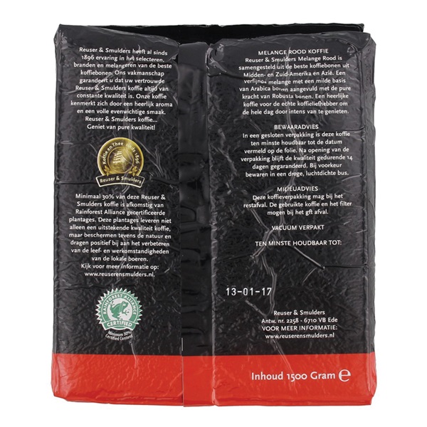 Lokaal Hotelkoffie 1500 gram achterkant