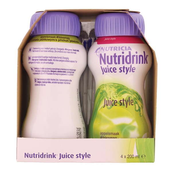 Lokaal Juice Style Appel 4x200 ml achterkant