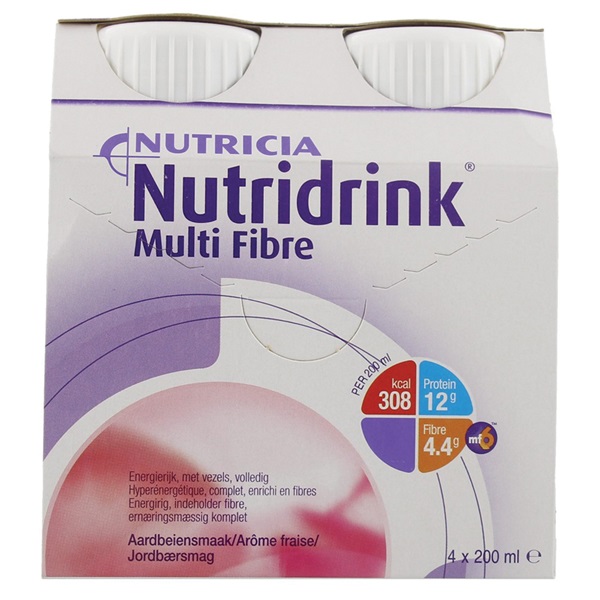 Lokaal MF Aardbei 4x200 ml voorkant