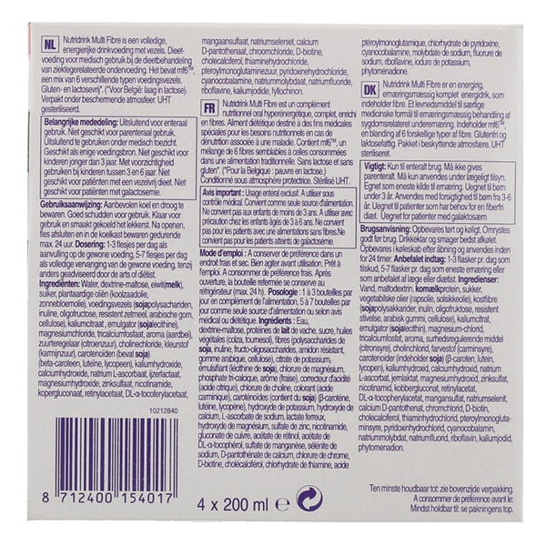 Lokaal MF Aardbei 4x200 ml achterkant