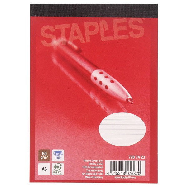 Lokaal Schrijfblok A6 voorkant