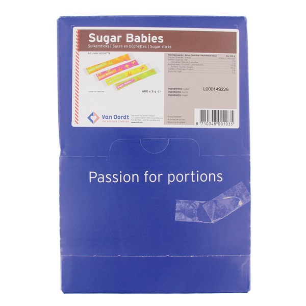 Lokaal Suikersticks 600 x 5 gram voorkant