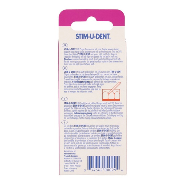 Lokaal Tandenstokers Blauw achterkant