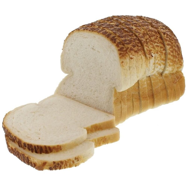 Lokale Bakker boeren wit half gesneden voorkant