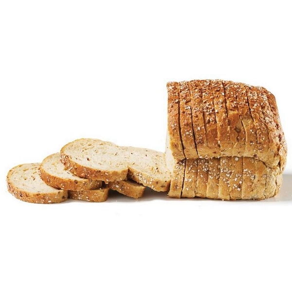 Lokale Bakker meerzaden wit half gesneden voorkant
