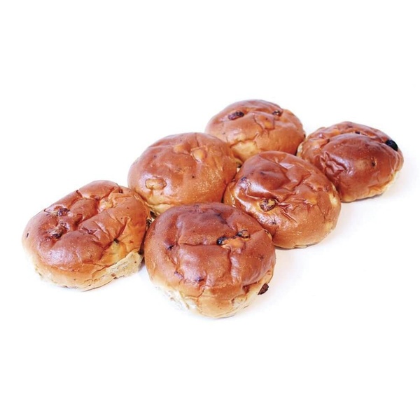 Lokale Bakker rozijnen krentenbol wit voorkant