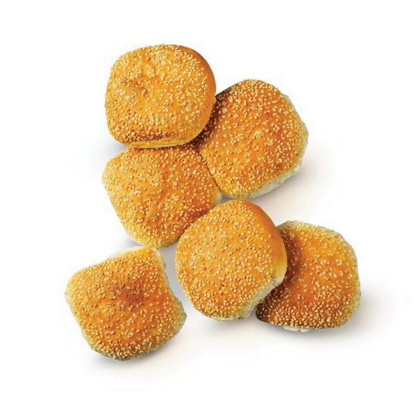 Lokale Bakker zachte sesambollen Wit voorkant