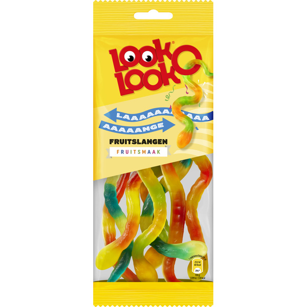 Look-O-Look Look-O-Look Snoep Fruity Long Snakes voorkant